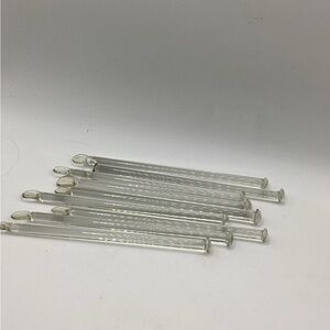 Vintage Clear Glass Swizzle Sticks - Set of 9